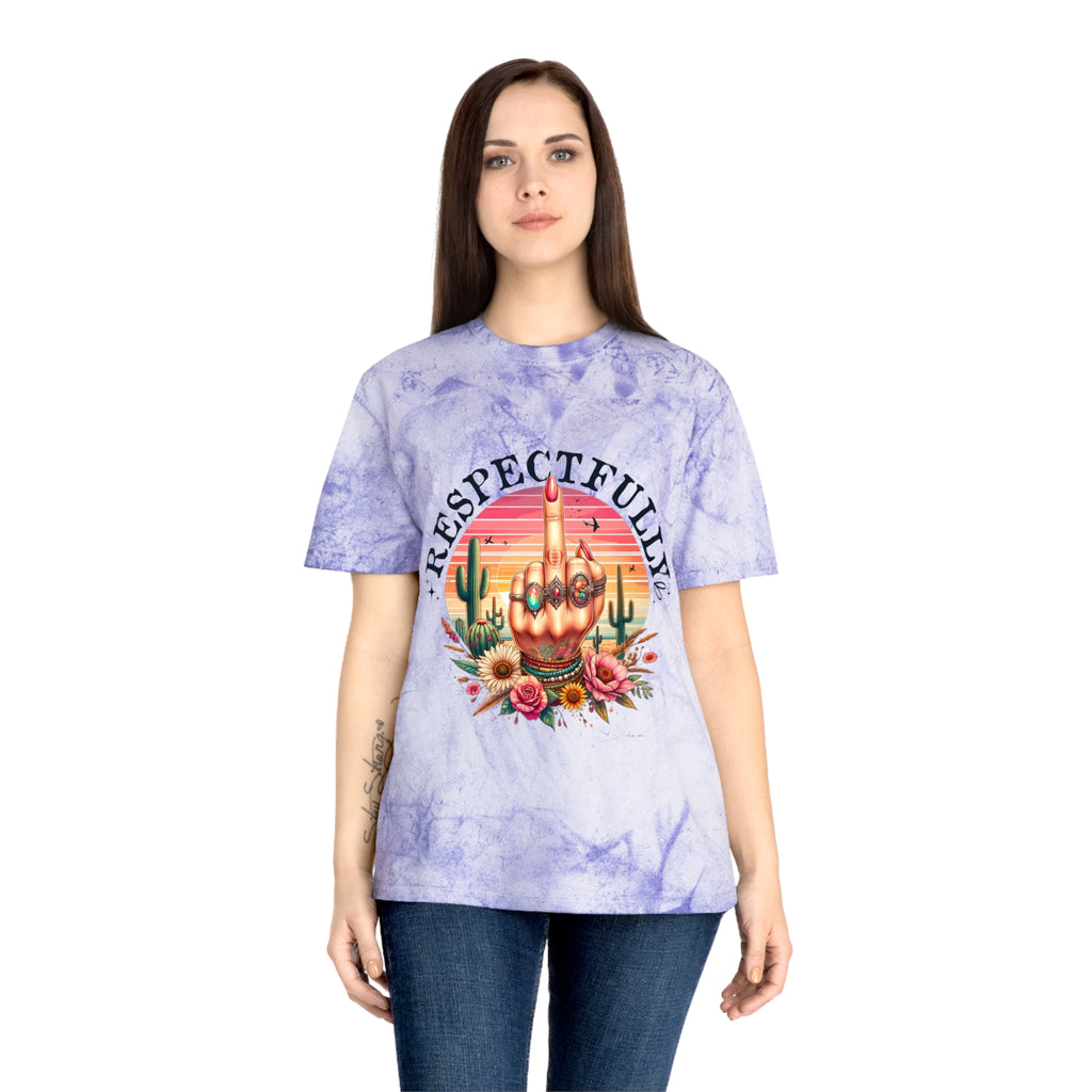 Respectfully Middle Finger T-Shirt — Retro Desert Graphic Tee