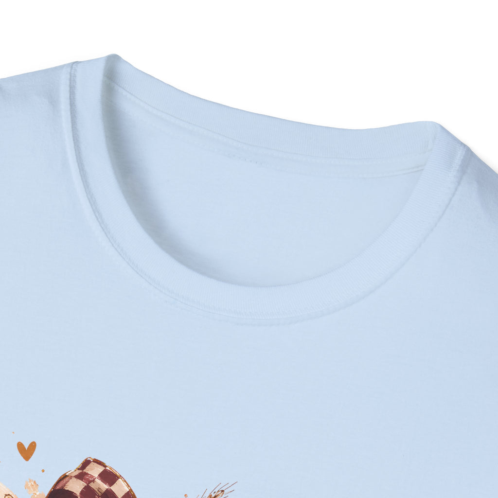 Highland Cow Fall T-Shirt — Pumpkin & Plaid Autumn Graphic Tee