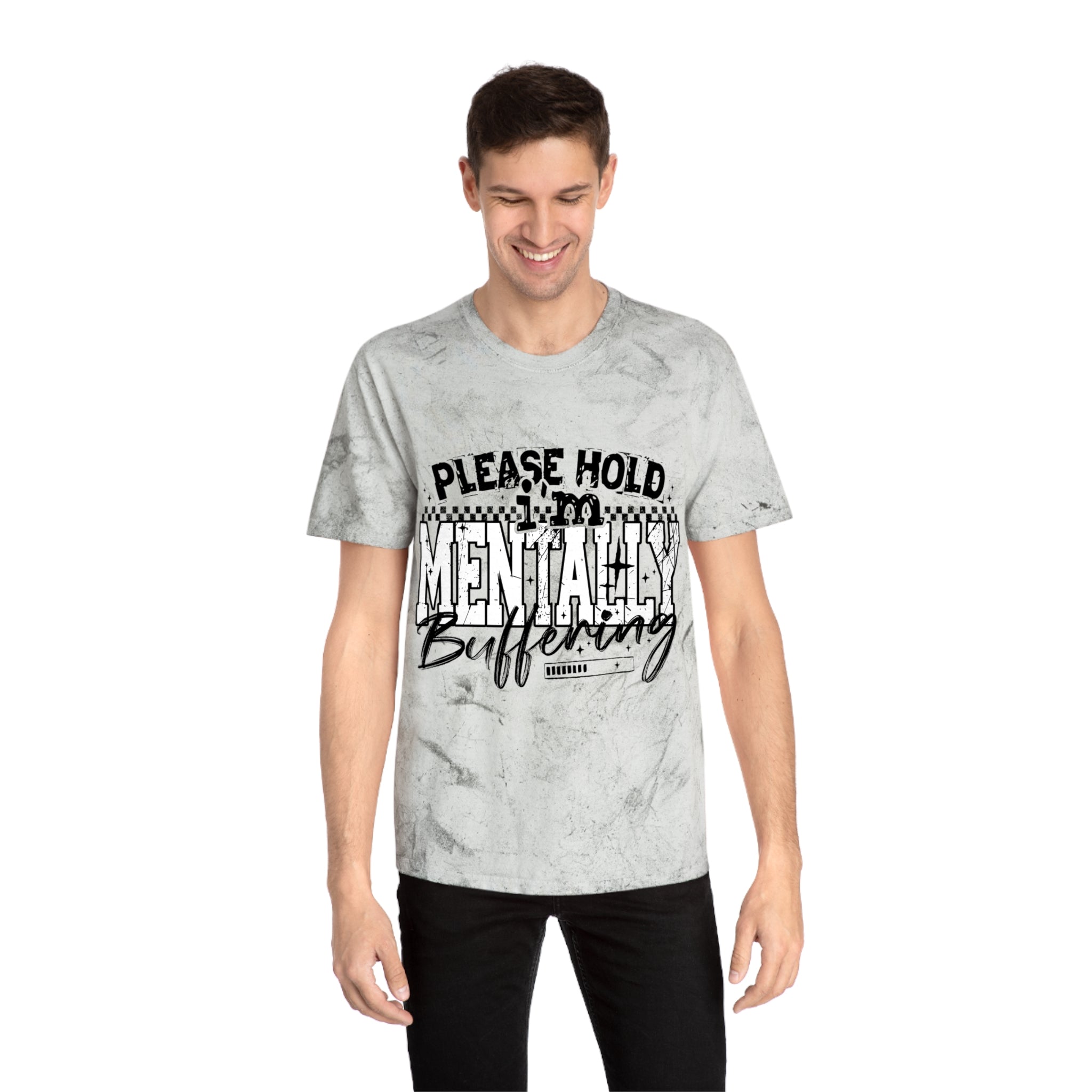 Please Hold I’m Mentally Buffering T-Shirt — Funny Mental Health Graphic Tee