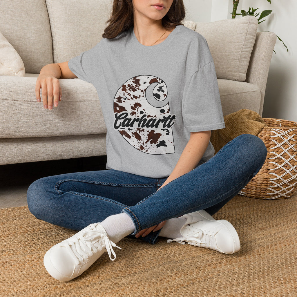Cow Print Carhartt Logo T-Shirt