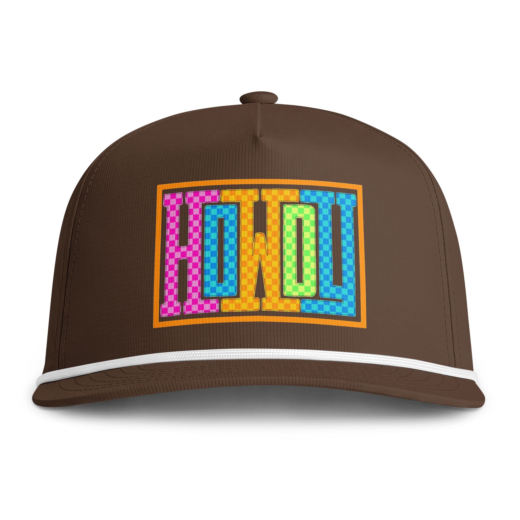 Sunwashed 'Howdy' Rope Cap — Retro Colorblock Trucker Hat