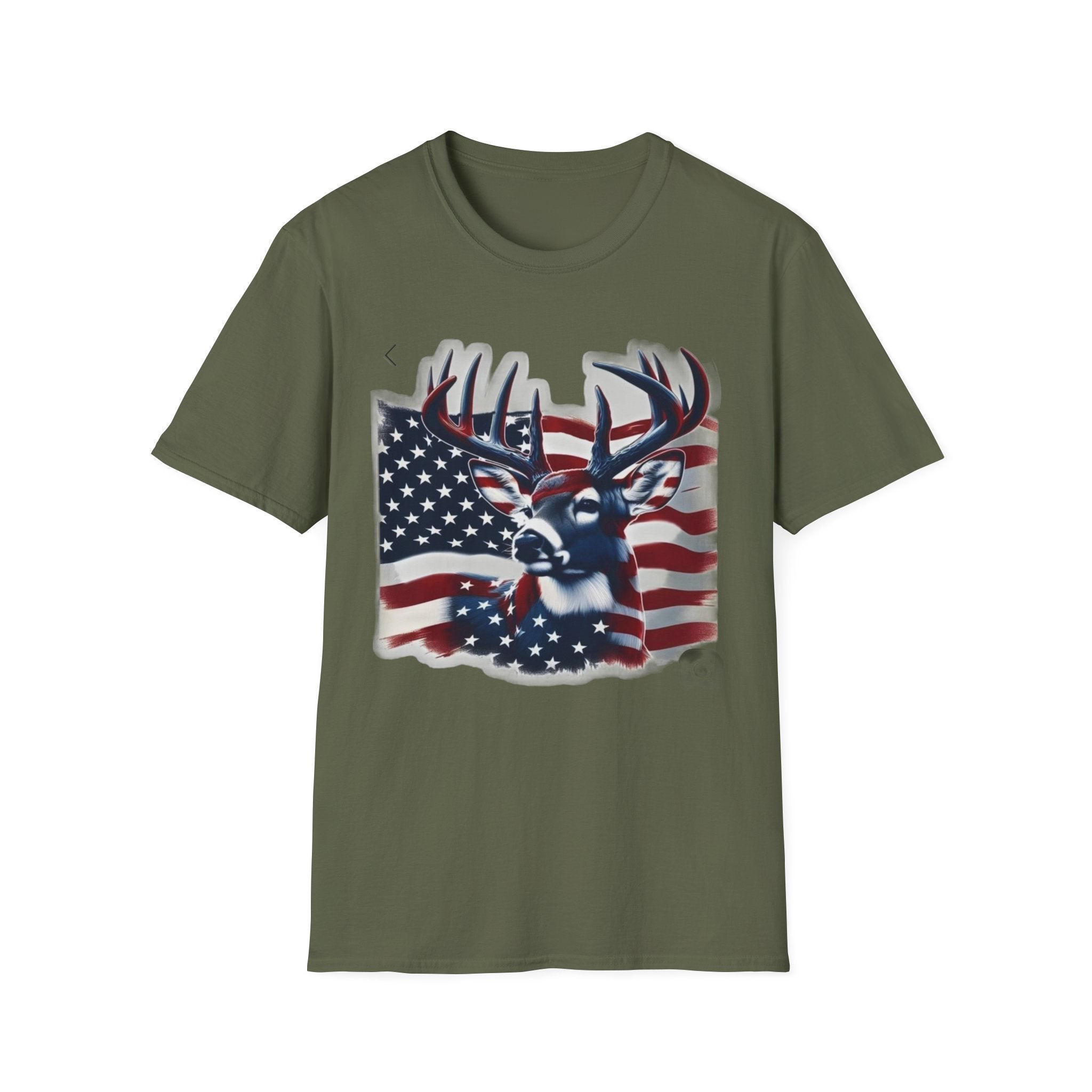 Patriotic Deer T-Shirt — American Flag Buck Graphic Tee