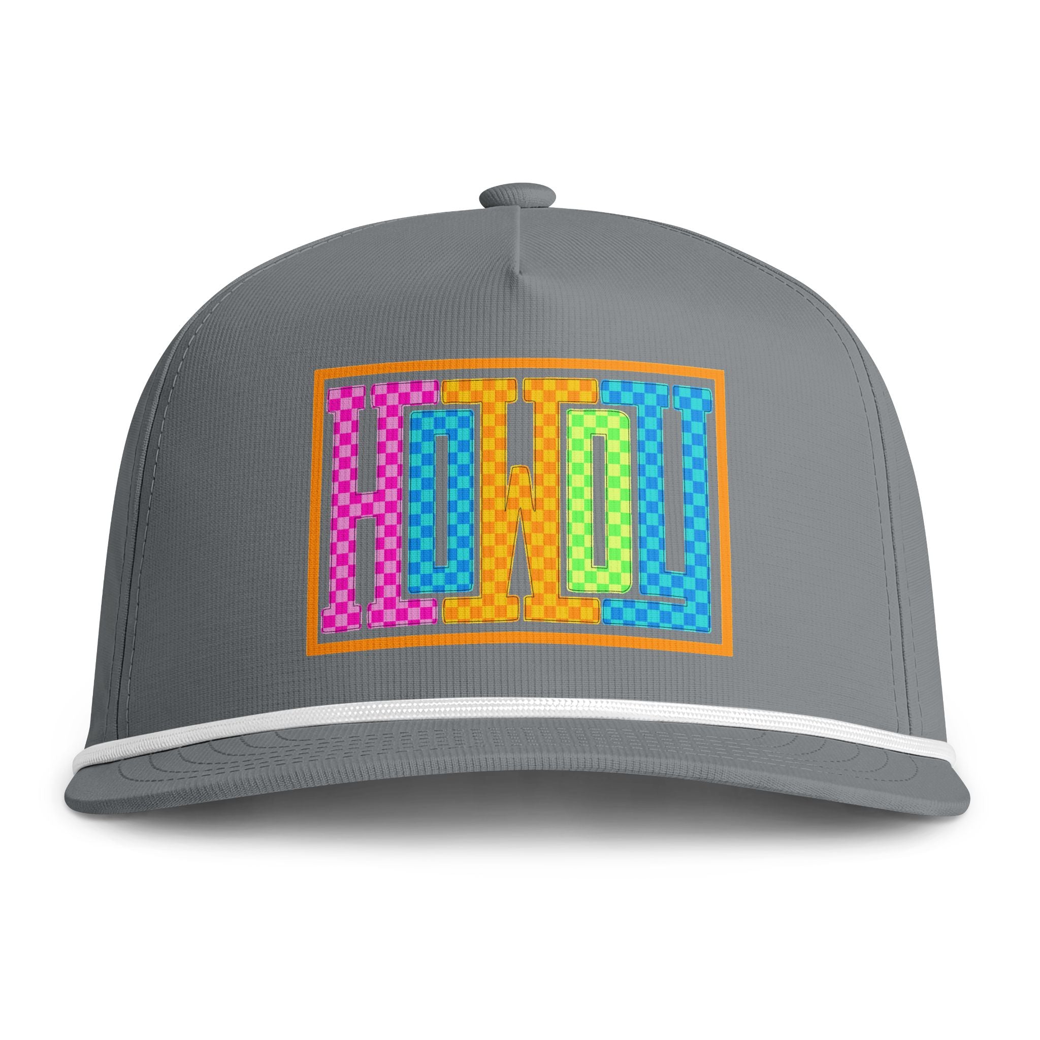 Sunwashed 'Howdy' Rope Cap — Retro Colorblock Trucker Hat