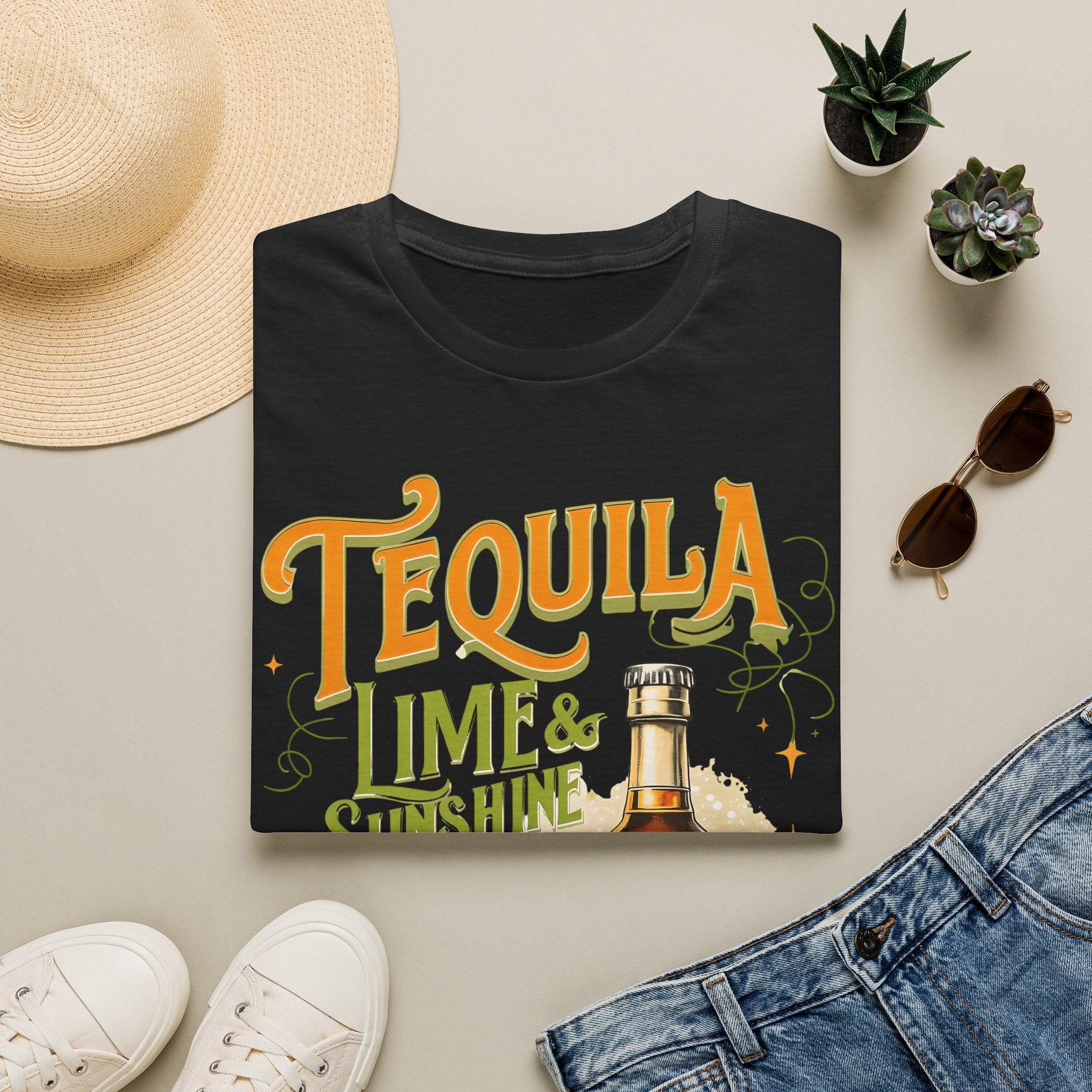 Tequila Lime & Sunshine T‑Shirt — Retro Citrus Cocktail Graphic Tee