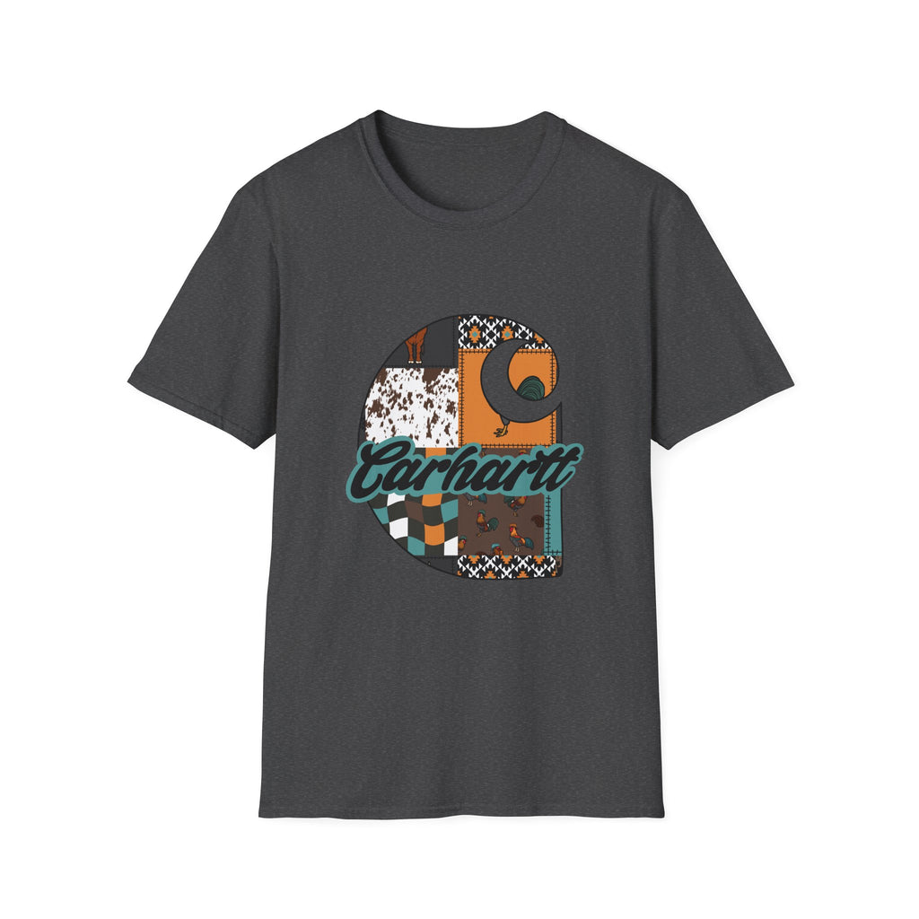 Carhartt Patchwork Logo T-Shirt — Retro Quilted Moon Graphic