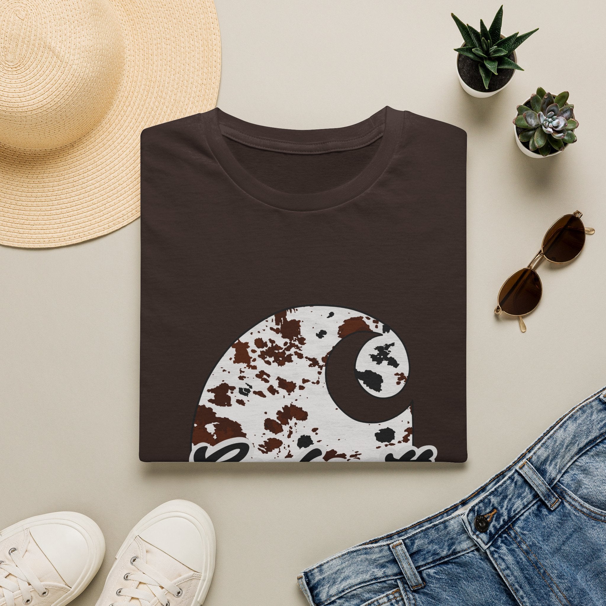Cow Print Carhartt Logo T-Shirt
