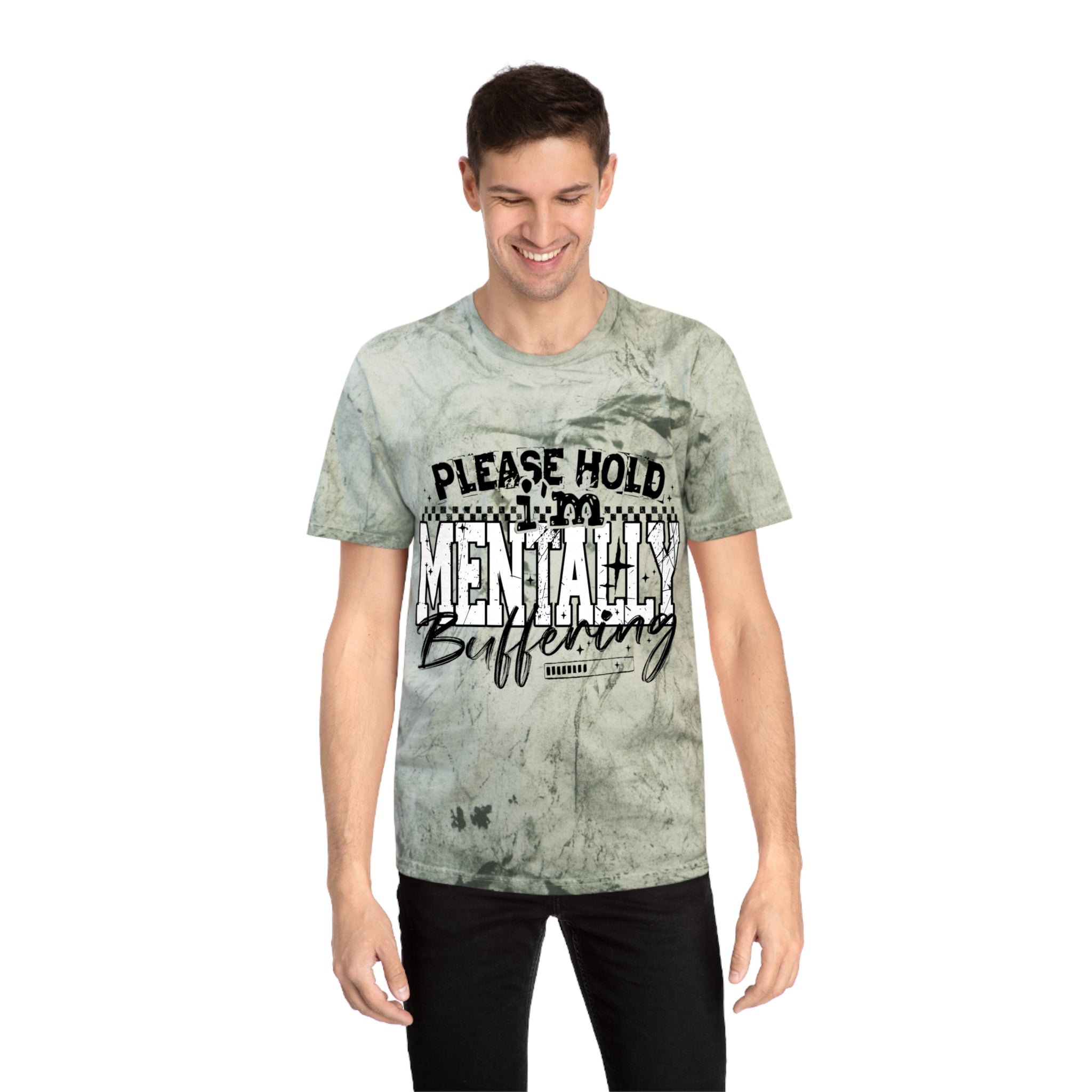 Please Hold I’m Mentally Buffering T-Shirt — Funny Mental Health Graphic Tee