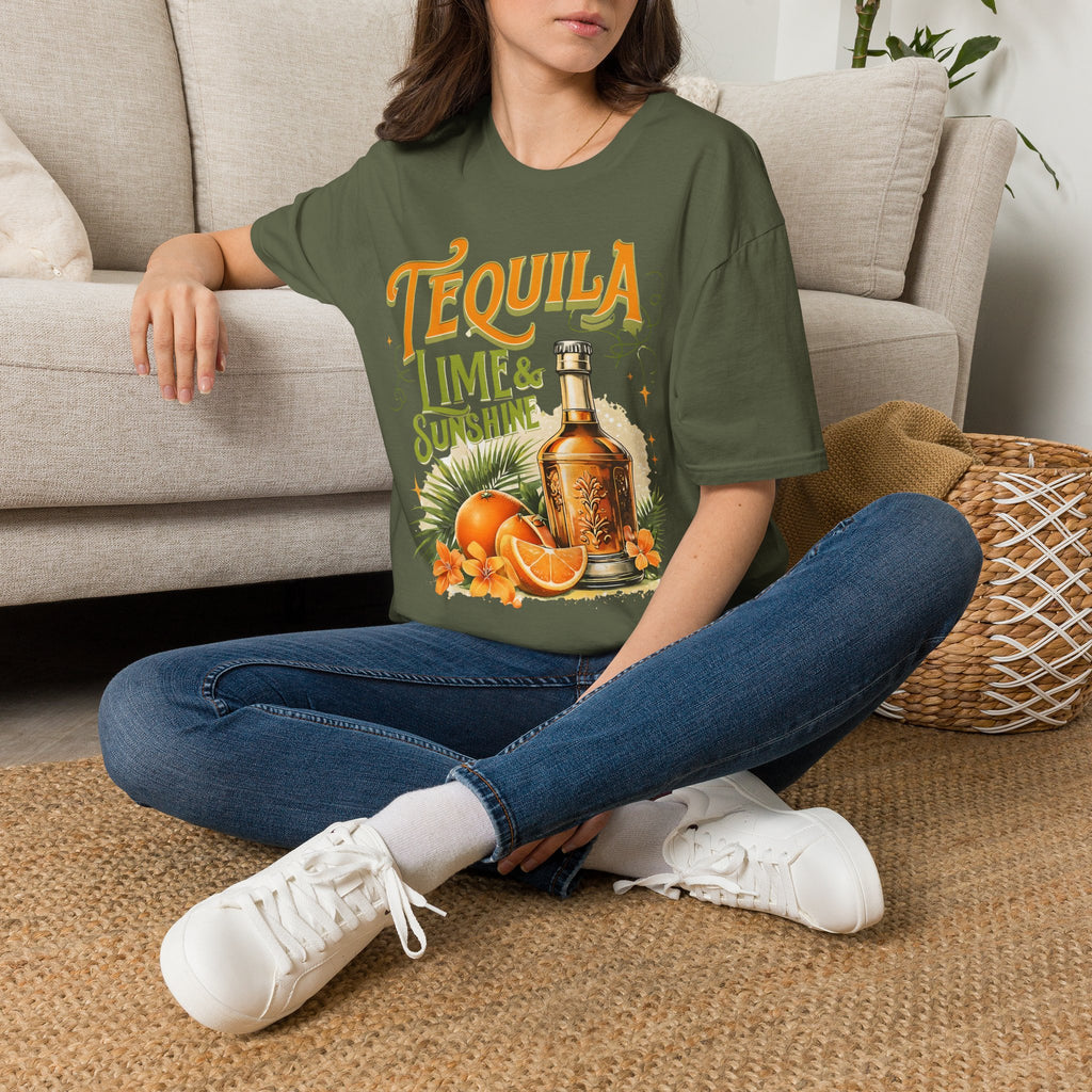 Tequila Lime & Sunshine T‑Shirt — Retro Citrus Cocktail Graphic Tee