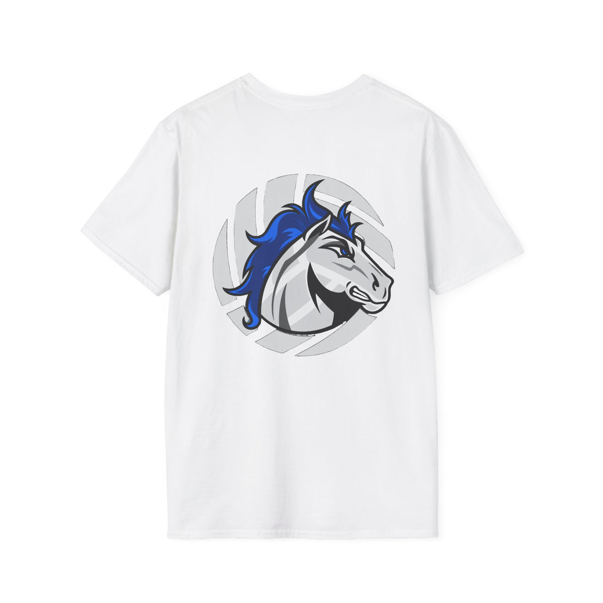 Horse Head Graphic T‑Shirt — Blue Mane Equestrian Logo Tee