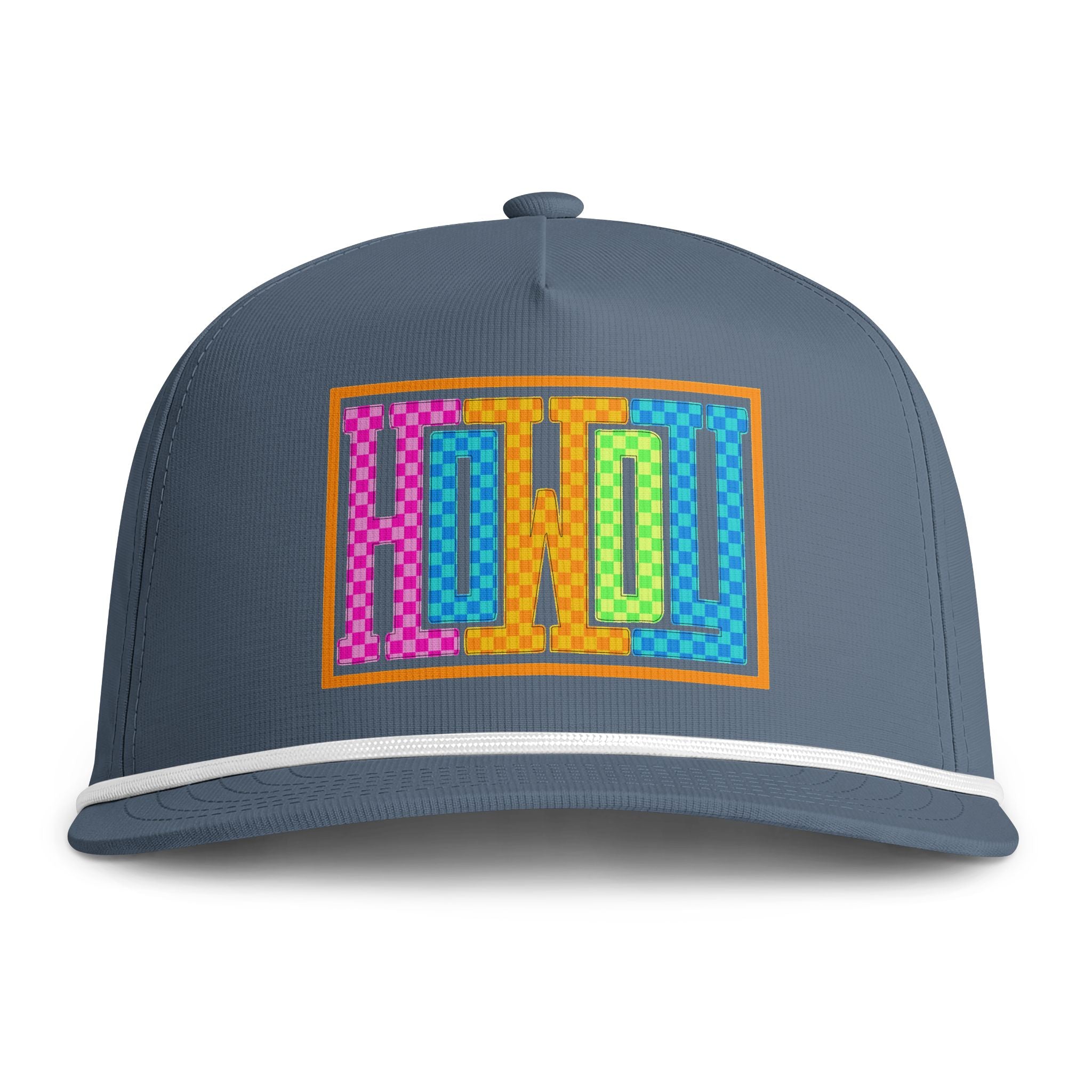 Sunwashed 'Howdy' Rope Cap — Retro Colorblock Trucker Hat