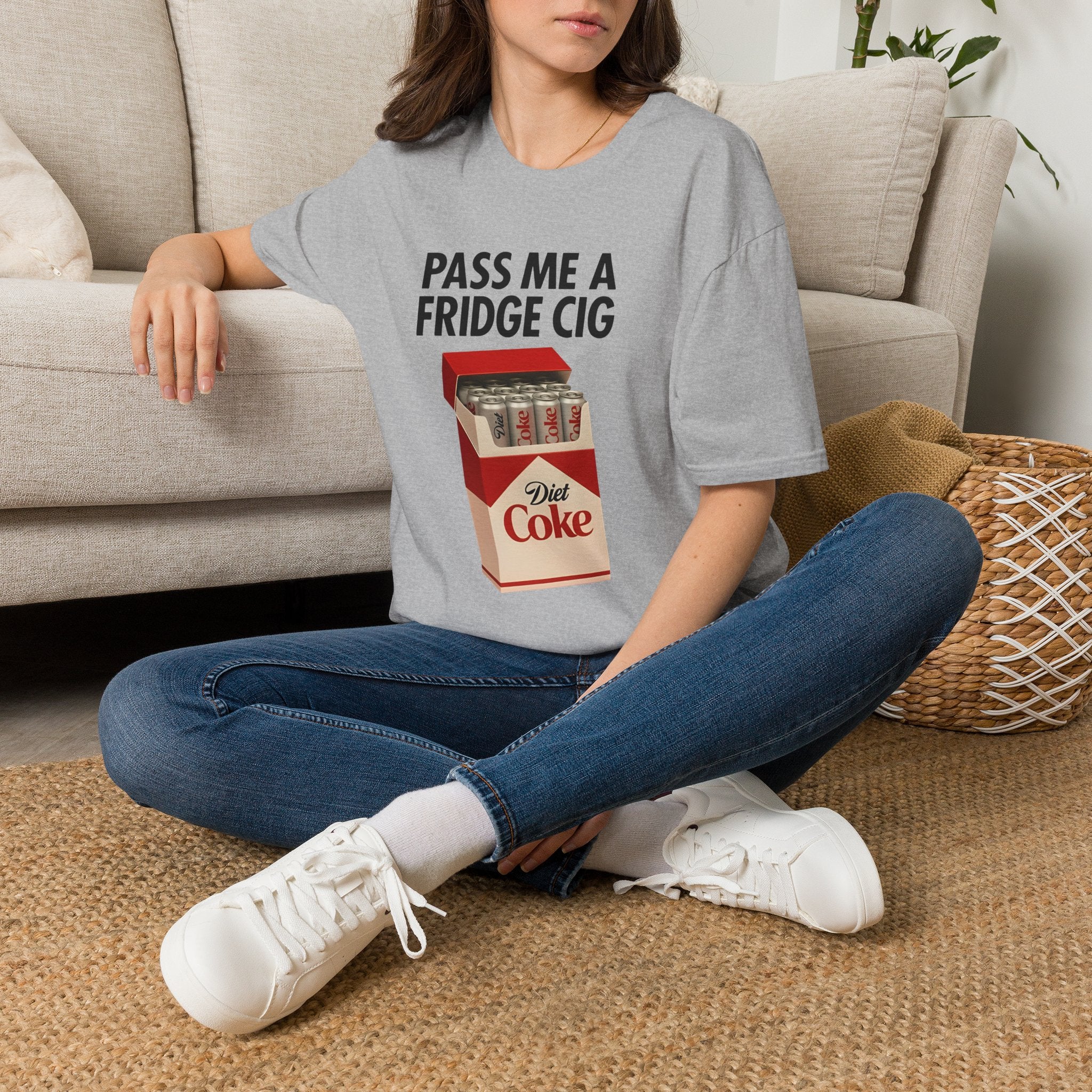 T-Shirt — "Pass Me a Fridge Cig" Retro Diet Coke Graphic Tee