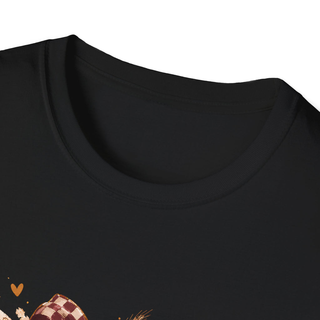 Highland Cow Fall T-Shirt — Pumpkin & Plaid Autumn Graphic Tee