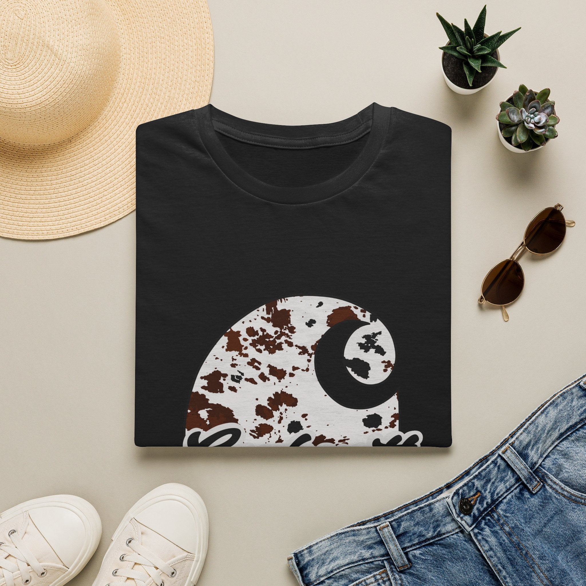 Cow Print Carhartt Logo T-Shirt