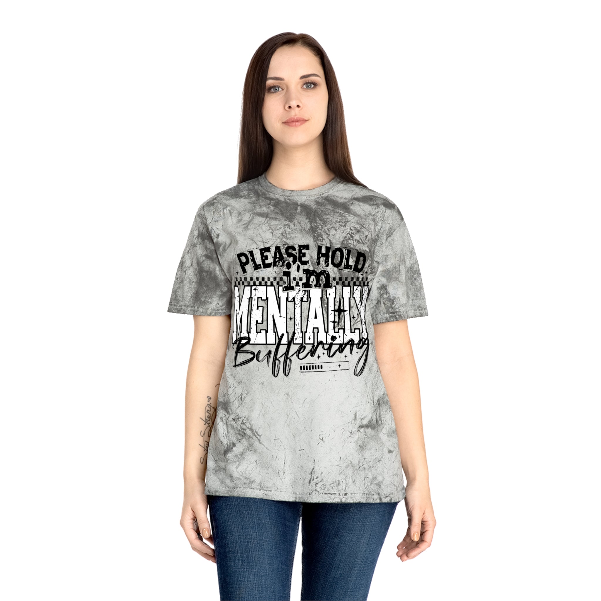 Please Hold I’m Mentally Buffering T-Shirt — Funny Mental Health Graphic Tee