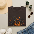 Leopard Ghost Halloween T-Shirt — Witch Hat Pumpkin & Bats Fall Tee