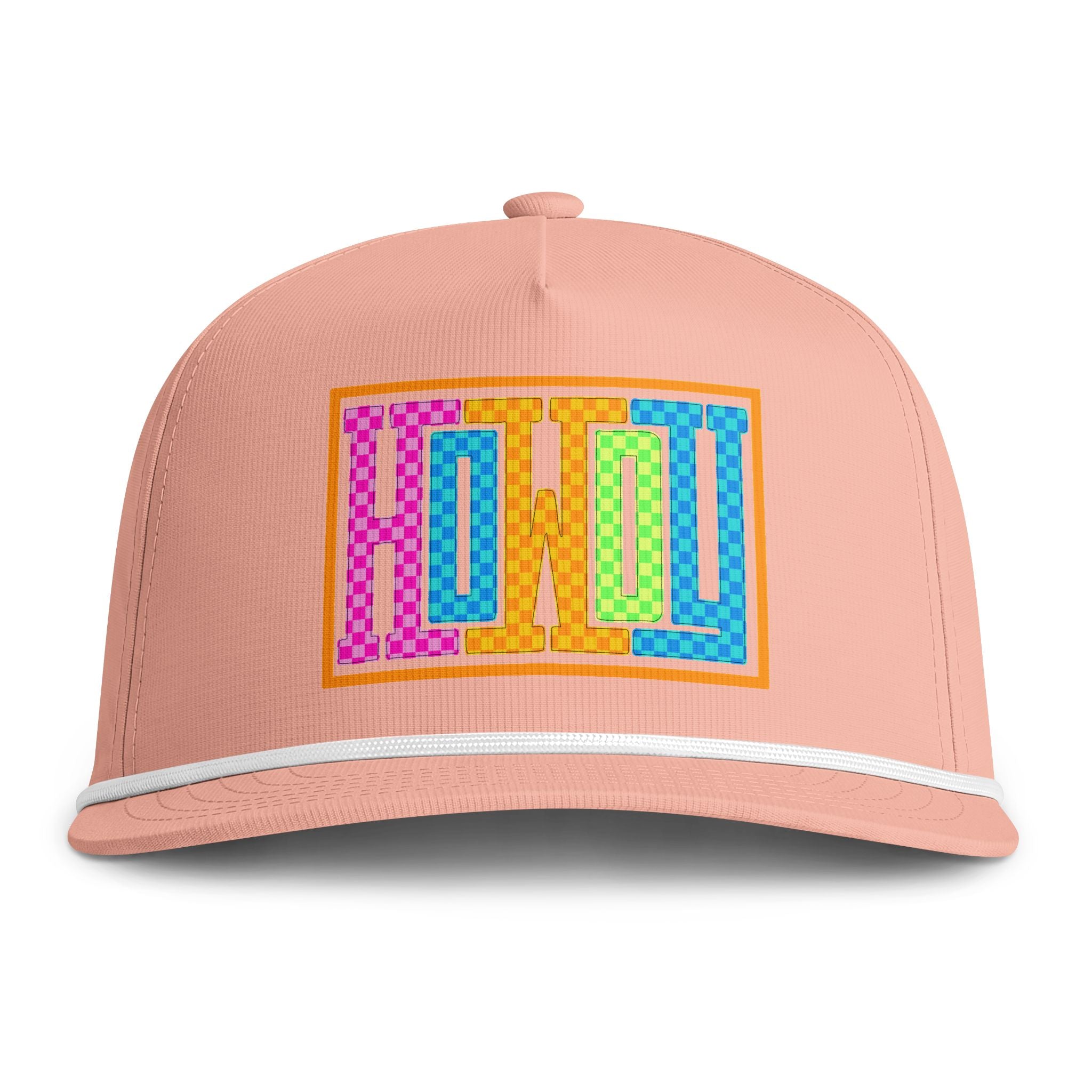 Sunwashed 'Howdy' Rope Cap — Retro Colorblock Trucker Hat
