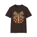 Leopard Bow Football Pumpkin T-Shirt
