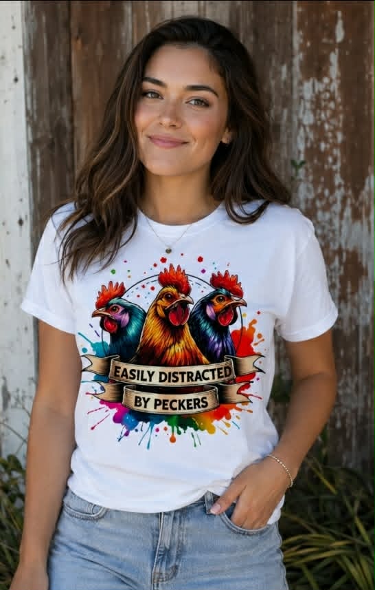 Easily Distracted by Peckers Tee