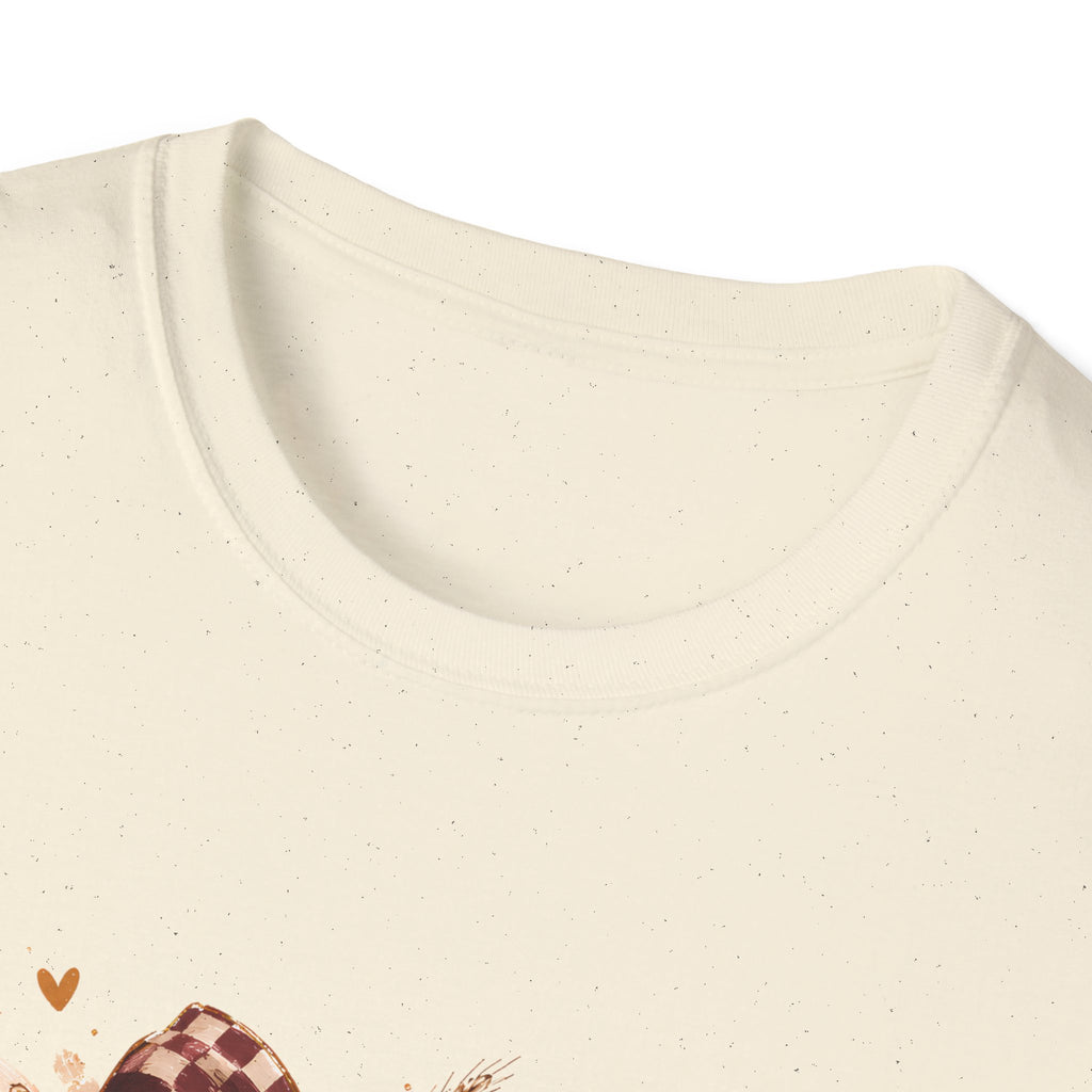 Highland Cow Fall T-Shirt — Pumpkin & Plaid Autumn Graphic Tee