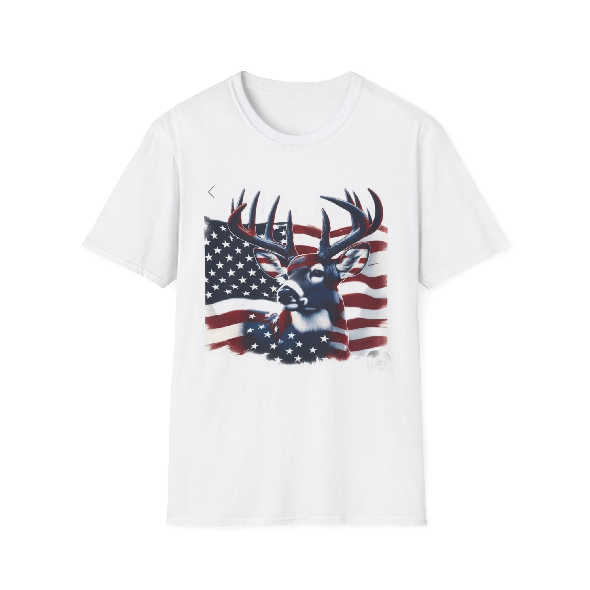 Patriotic Deer T-Shirt — American Flag Buck Graphic Tee