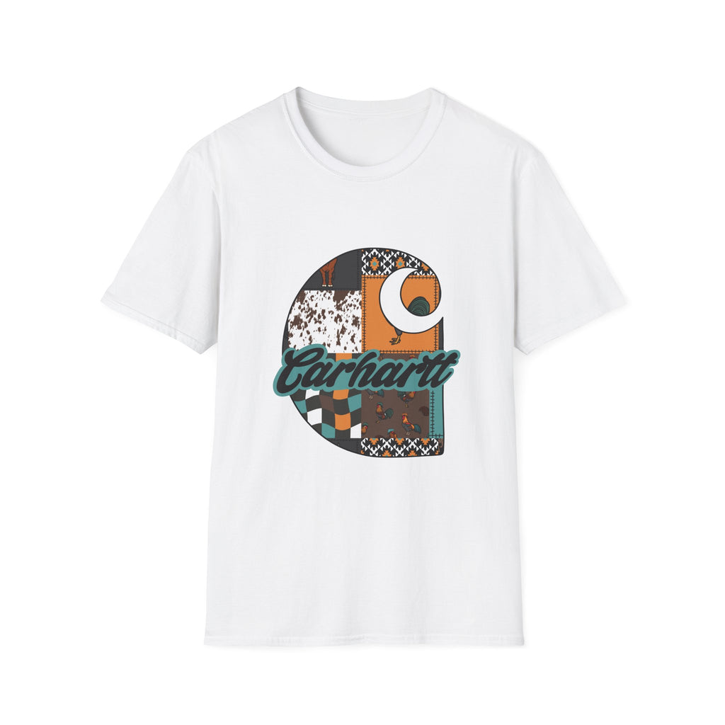 Carhartt Patchwork Logo T-Shirt — Retro Quilted Moon Graphic