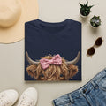 Highland Cow Tee — Cute Ribbon Cow Graphic T-Shirt