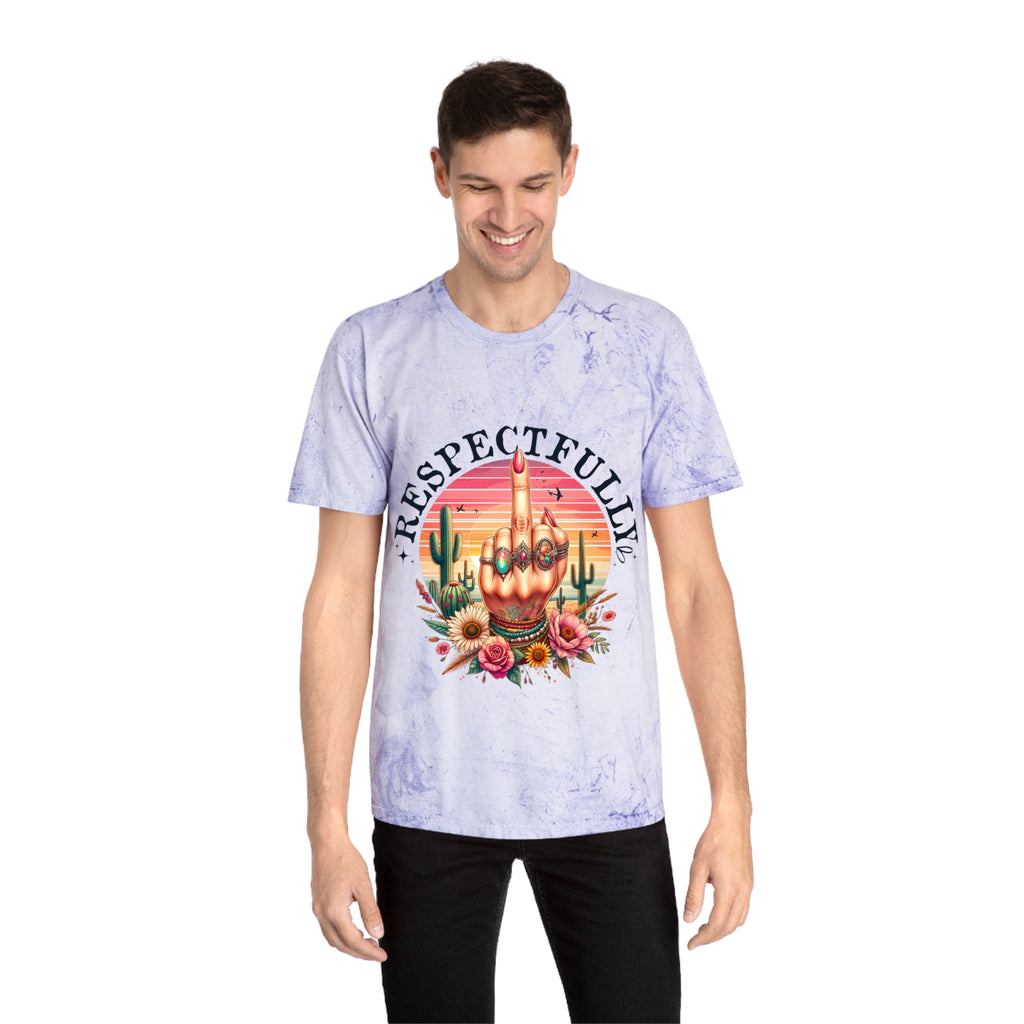 Respectfully Middle Finger T-Shirt — Retro Desert Graphic Tee