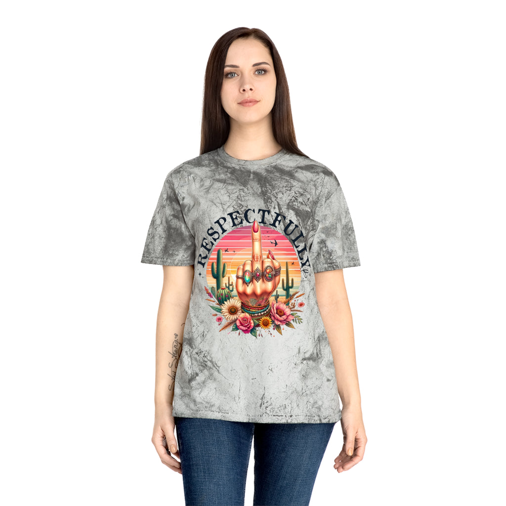 Respectfully Middle Finger T-Shirt — Retro Desert Graphic Tee