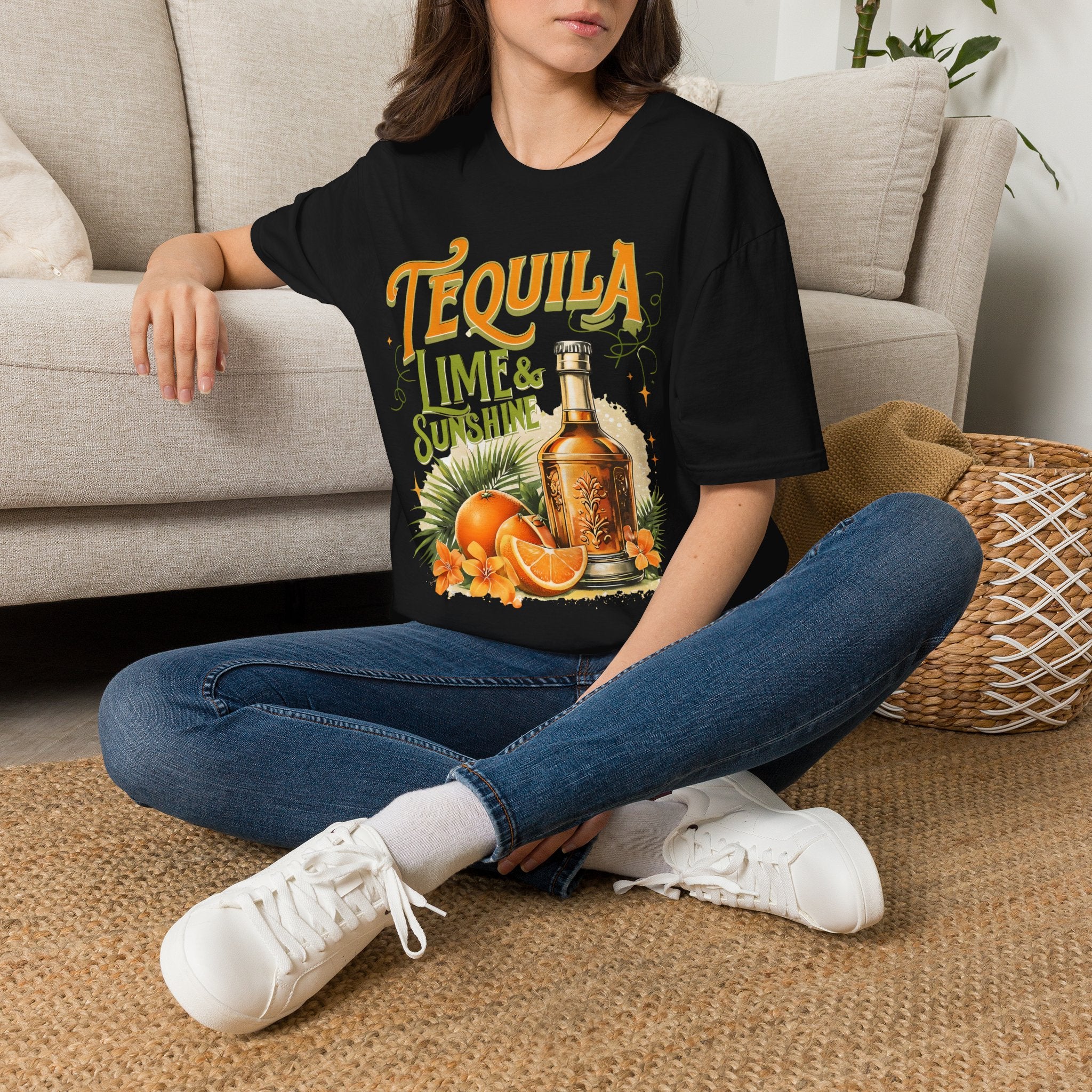 Tequila Lime & Sunshine T‑Shirt — Retro Citrus Cocktail Graphic Tee