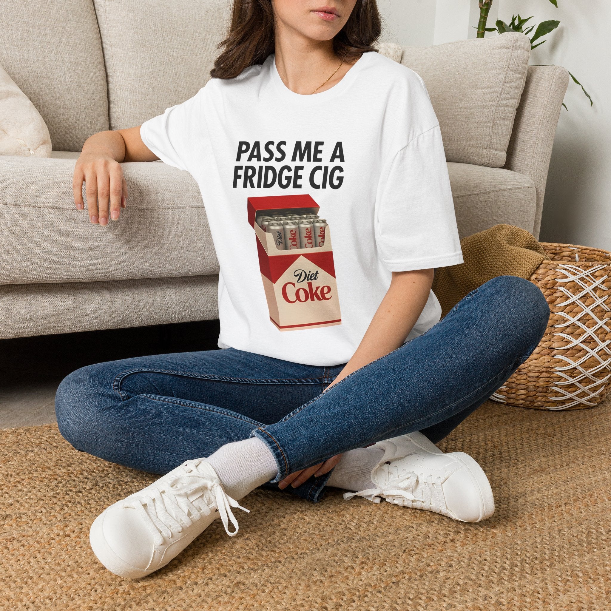 T-Shirt — "Pass Me a Fridge Cig" Retro Diet Coke Graphic Tee