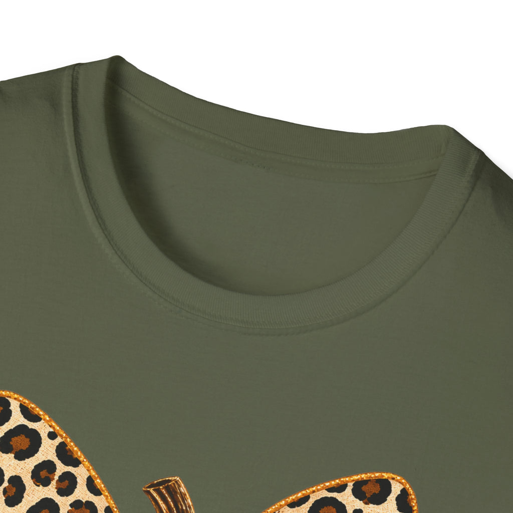 Leopard Bow Football Pumpkin T-Shirt