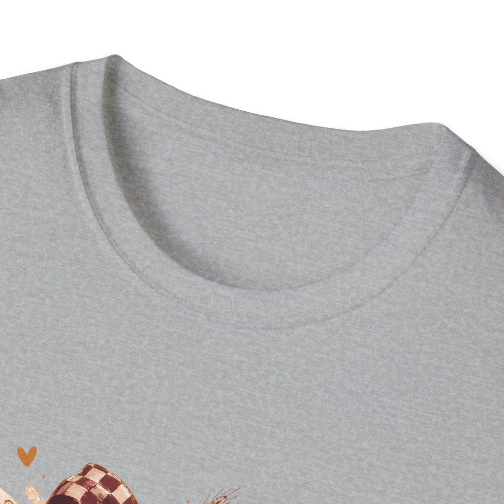 Highland Cow Fall T-Shirt — Pumpkin & Plaid Autumn Graphic Tee