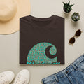 Carhartt Crescent Logo T‑Shirt — Vintage Teal Patterned Graphic Tee