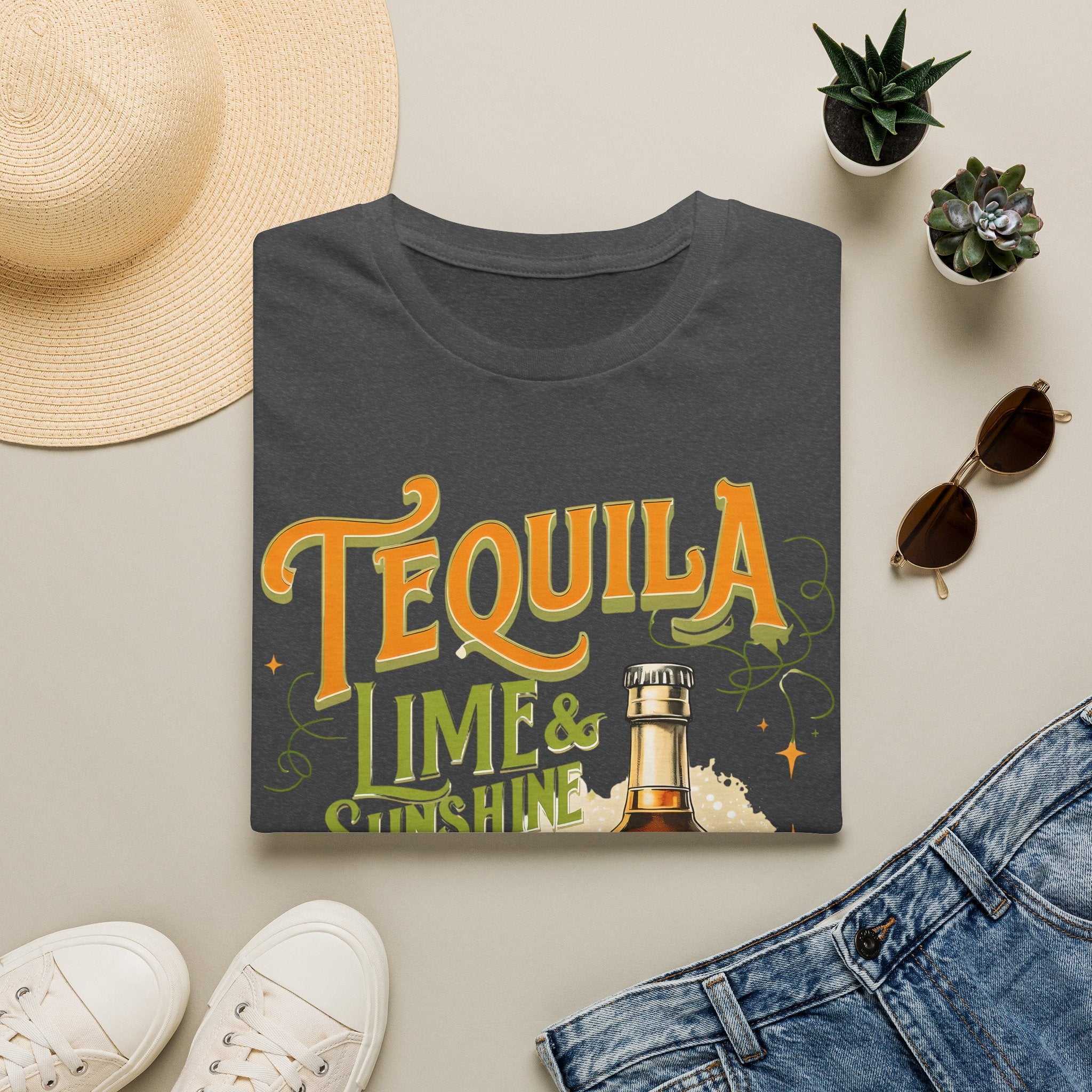 Tequila Lime & Sunshine T‑Shirt — Retro Citrus Cocktail Graphic Tee
