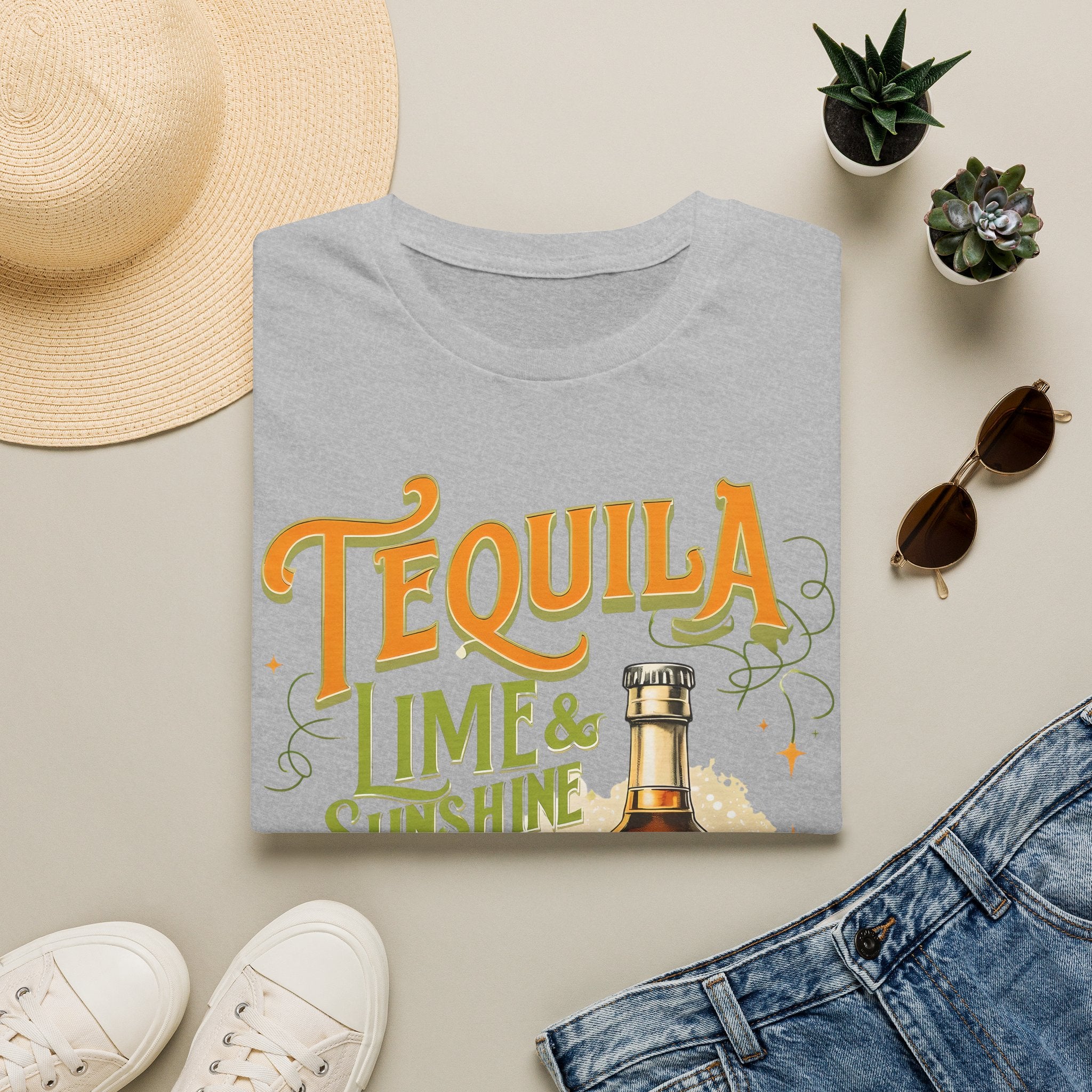 Tequila Lime & Sunshine T‑Shirt — Retro Citrus Cocktail Graphic Tee