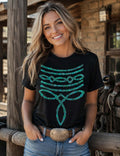 Turquoise Boot Pattern Tee