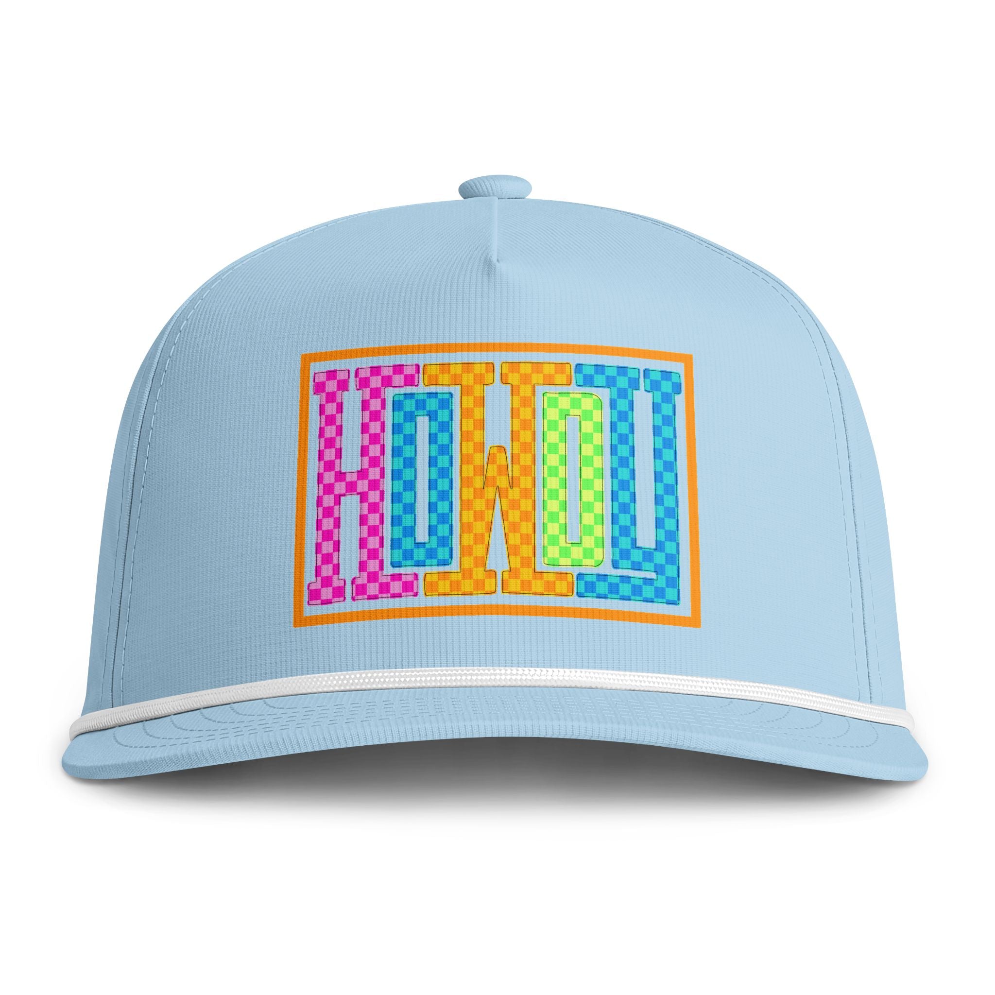 Sunwashed 'Howdy' Rope Cap — Retro Colorblock Trucker Hat