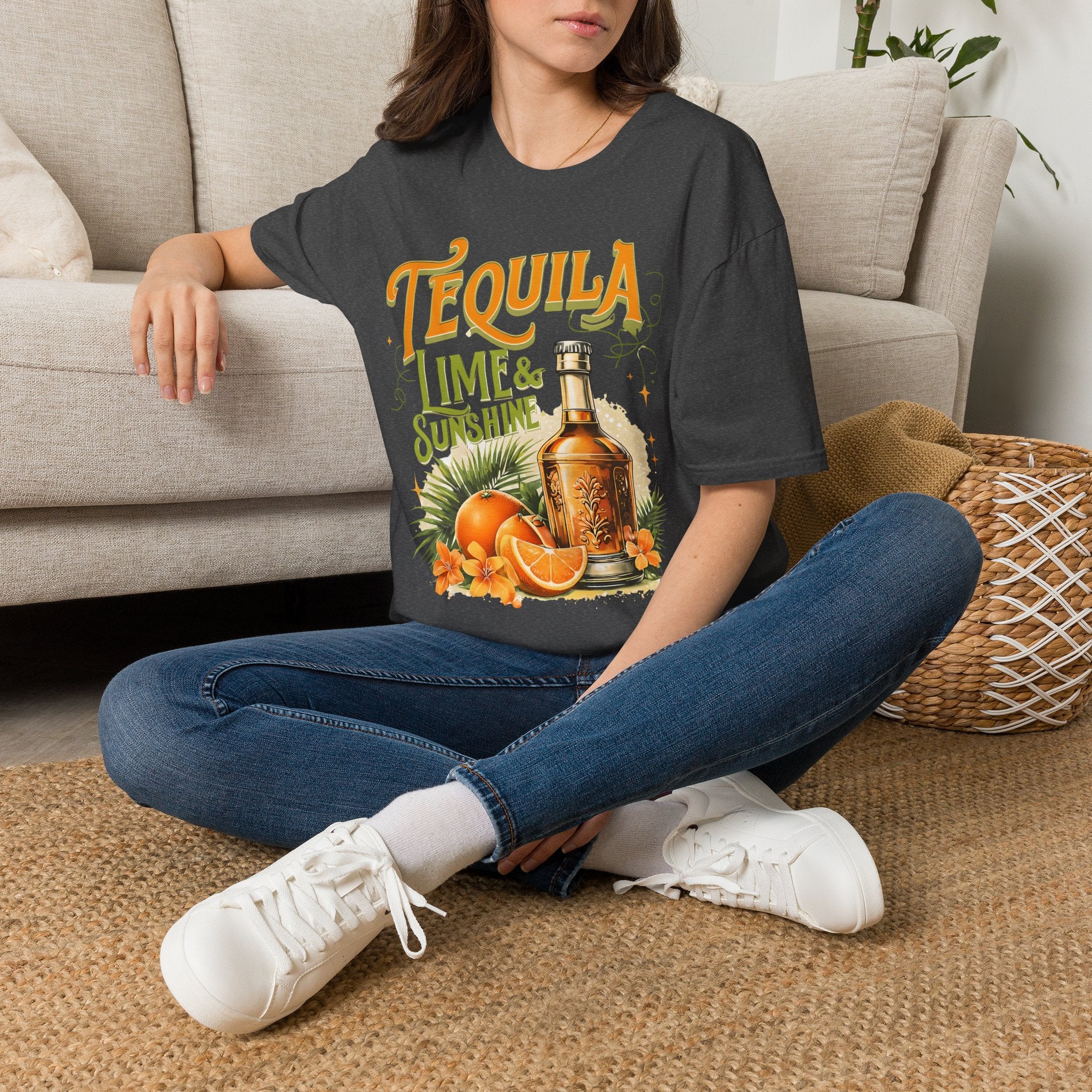 Tequila Lime & Sunshine T‑Shirt — Retro Citrus Cocktail Graphic Tee