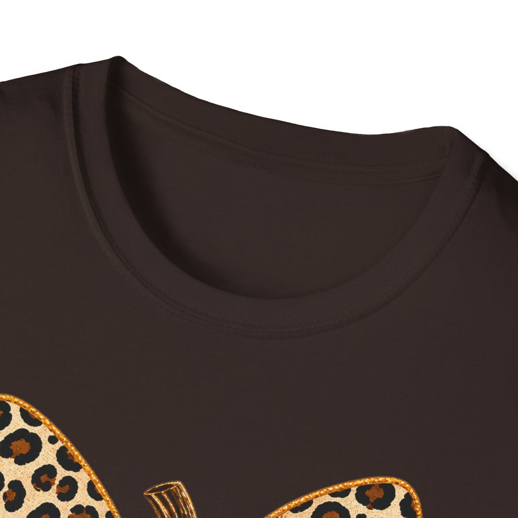 Leopard Bow Football Pumpkin T-Shirt