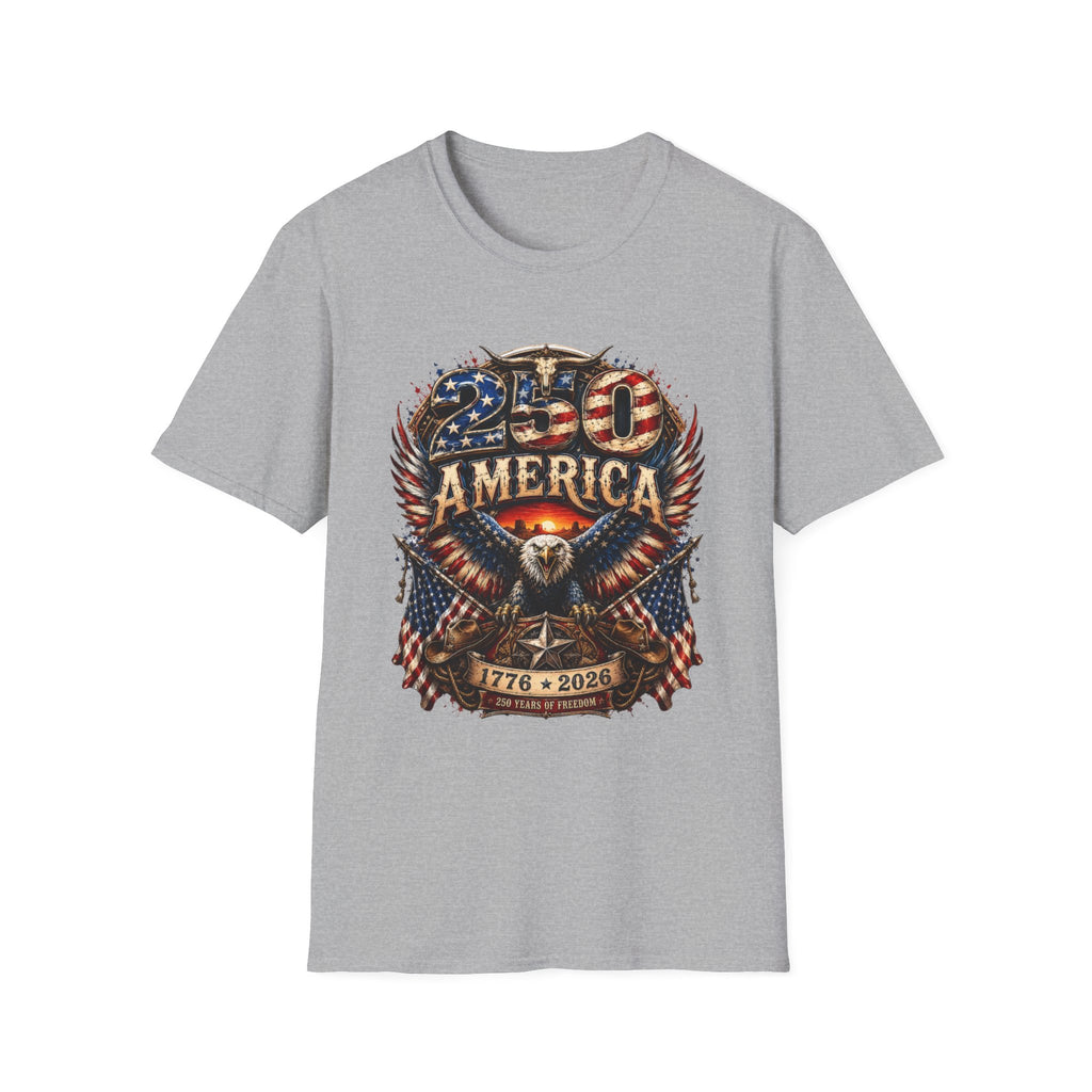 250 America Eagle Graphic T-Shirt — Patriotic 1776–2021 Anniversary Tee