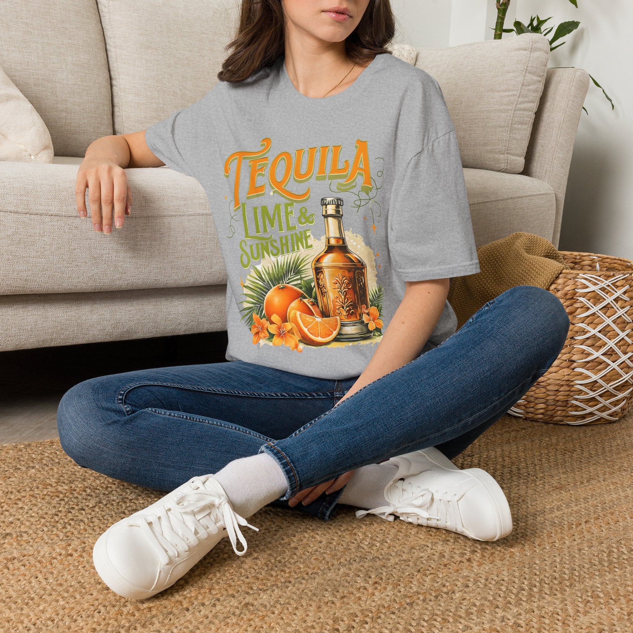 Tequila Lime & Sunshine T‑Shirt — Retro Citrus Cocktail Graphic Tee