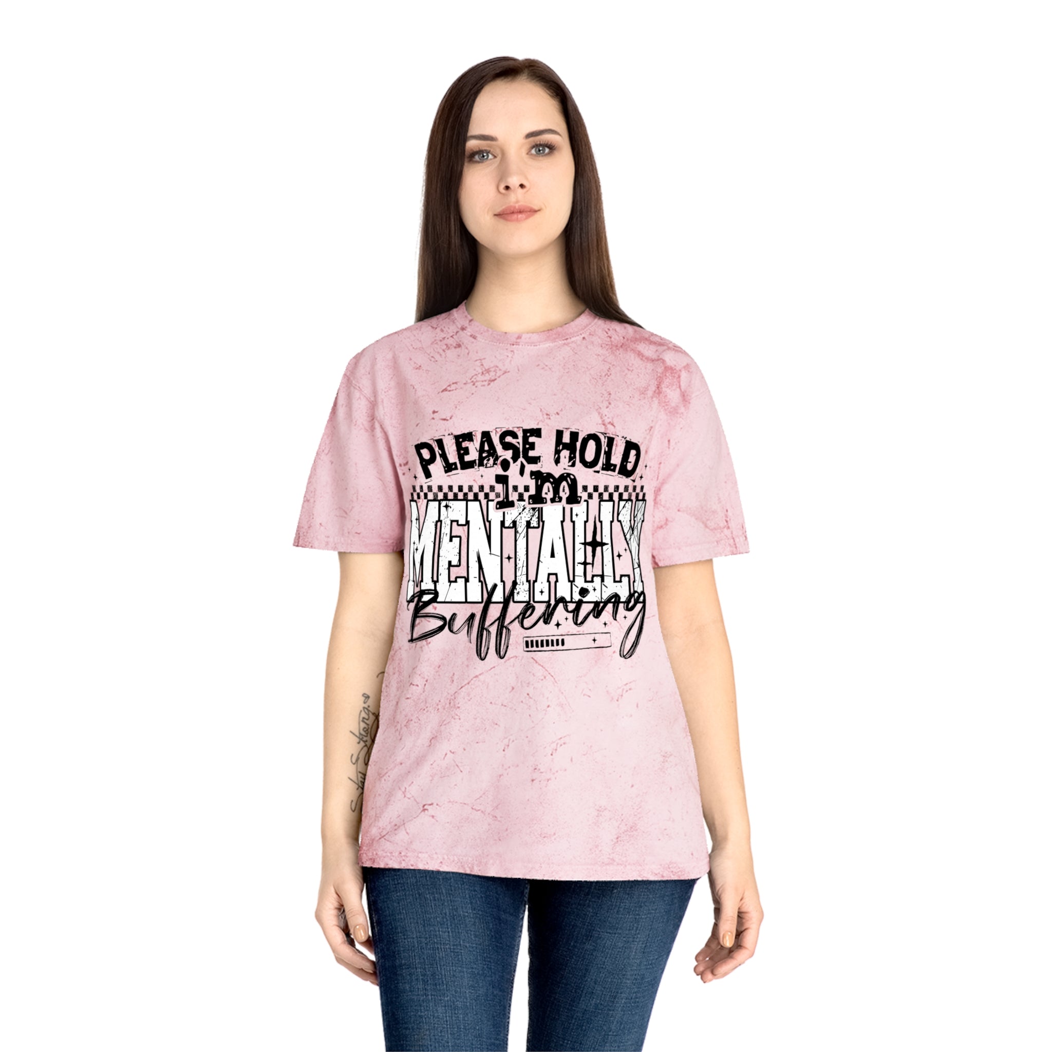 Please Hold I’m Mentally Buffering T-Shirt — Funny Mental Health Graphic Tee
