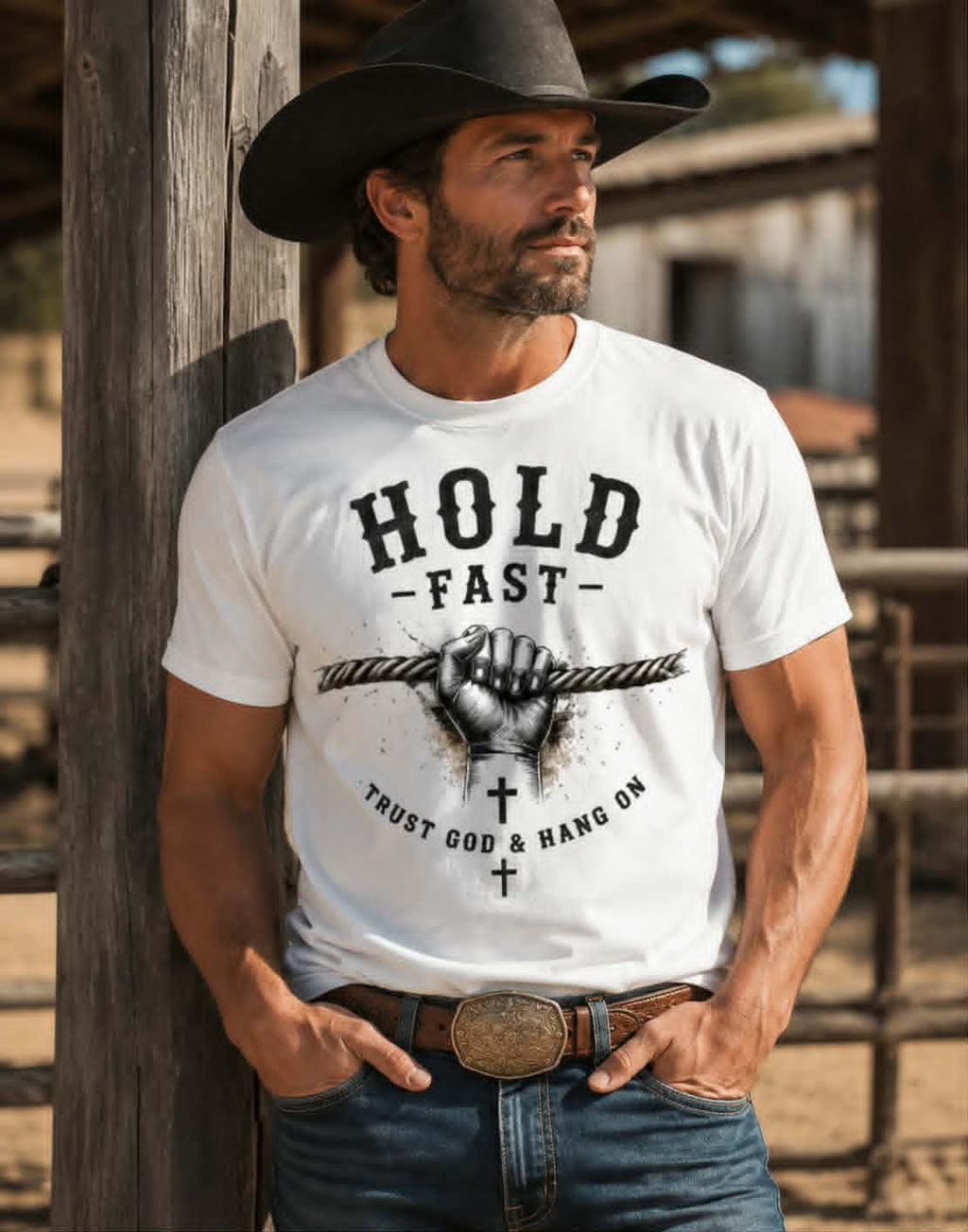 Hold Fast — Trust God & Hang On Tee