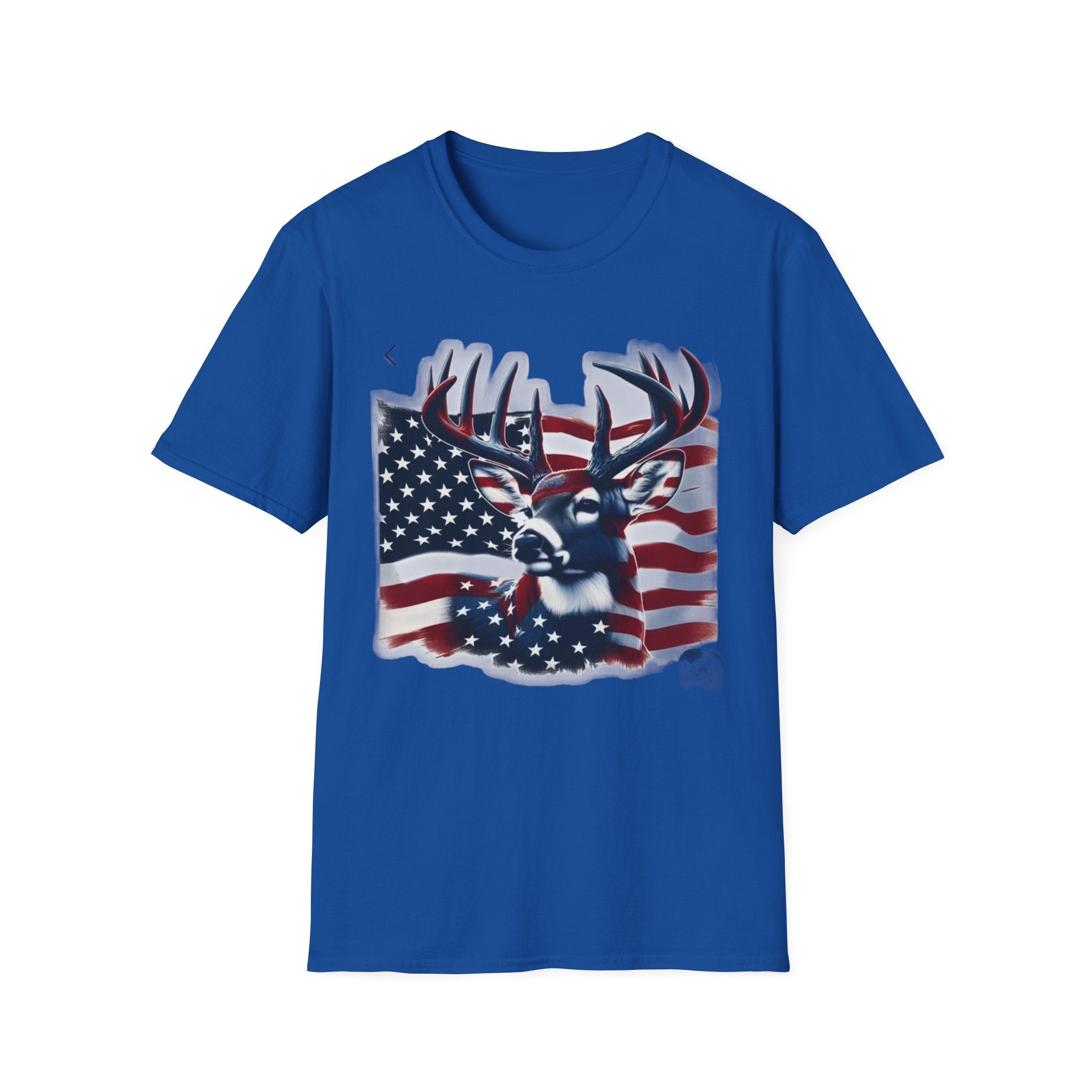 Patriotic Deer T-Shirt — American Flag Buck Graphic Tee