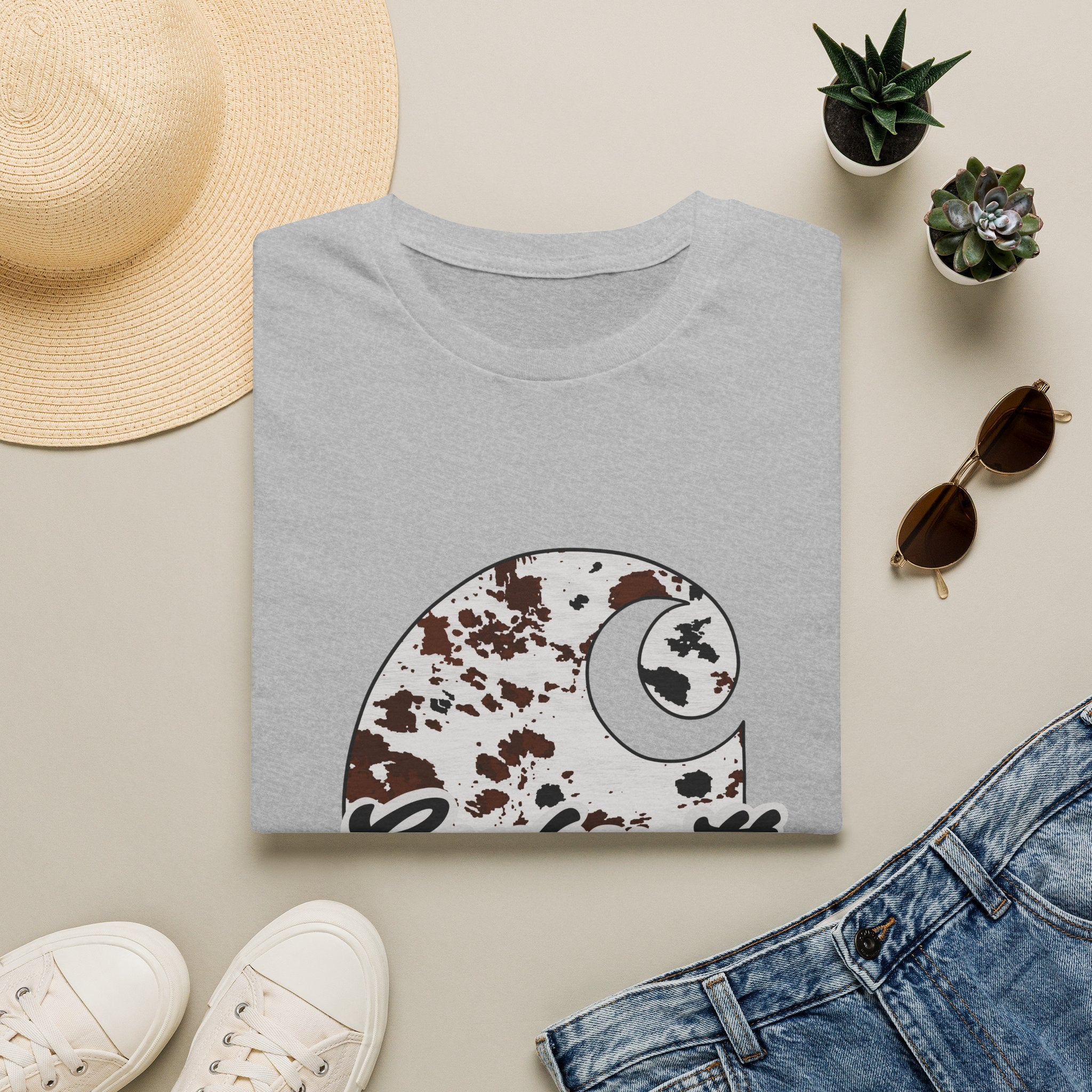 Cow Print Carhartt Logo T-Shirt