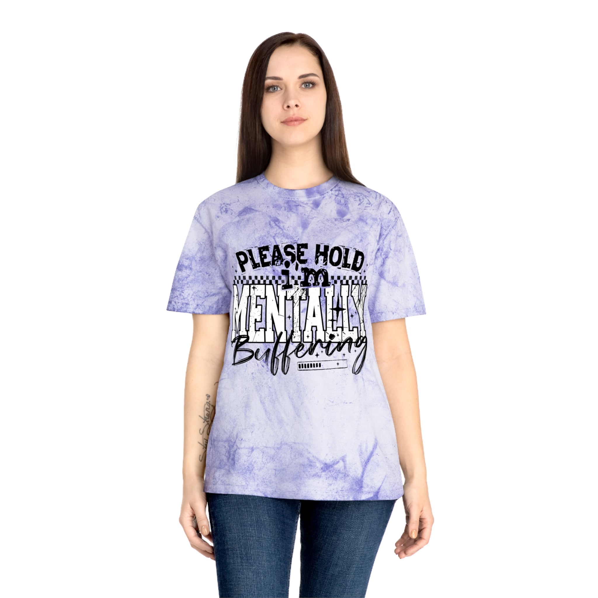 Please Hold I’m Mentally Buffering T-Shirt — Funny Mental Health Graphic Tee