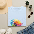 Sunflower Watercolor T-Shirt – "Just Breathe" Inspirational Floral Tee