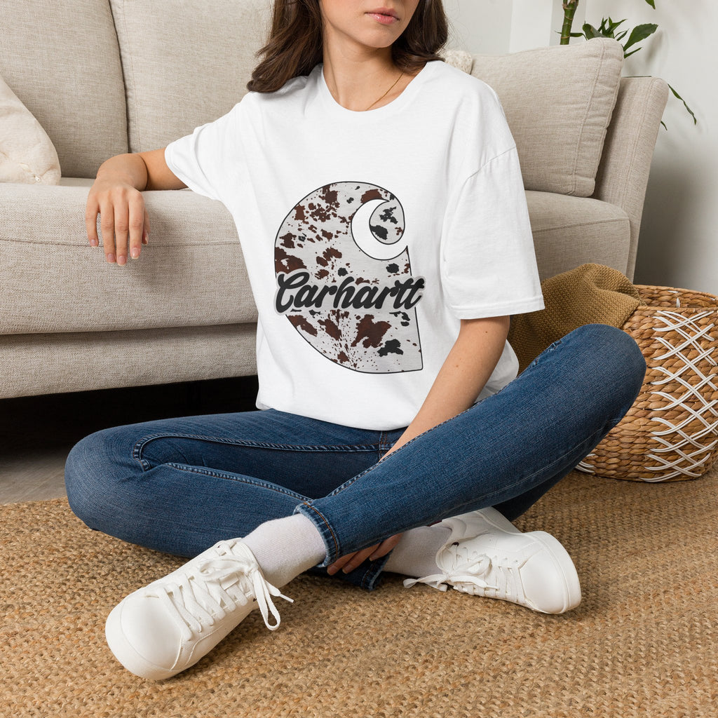 Cow Print Carhartt Logo T-Shirt