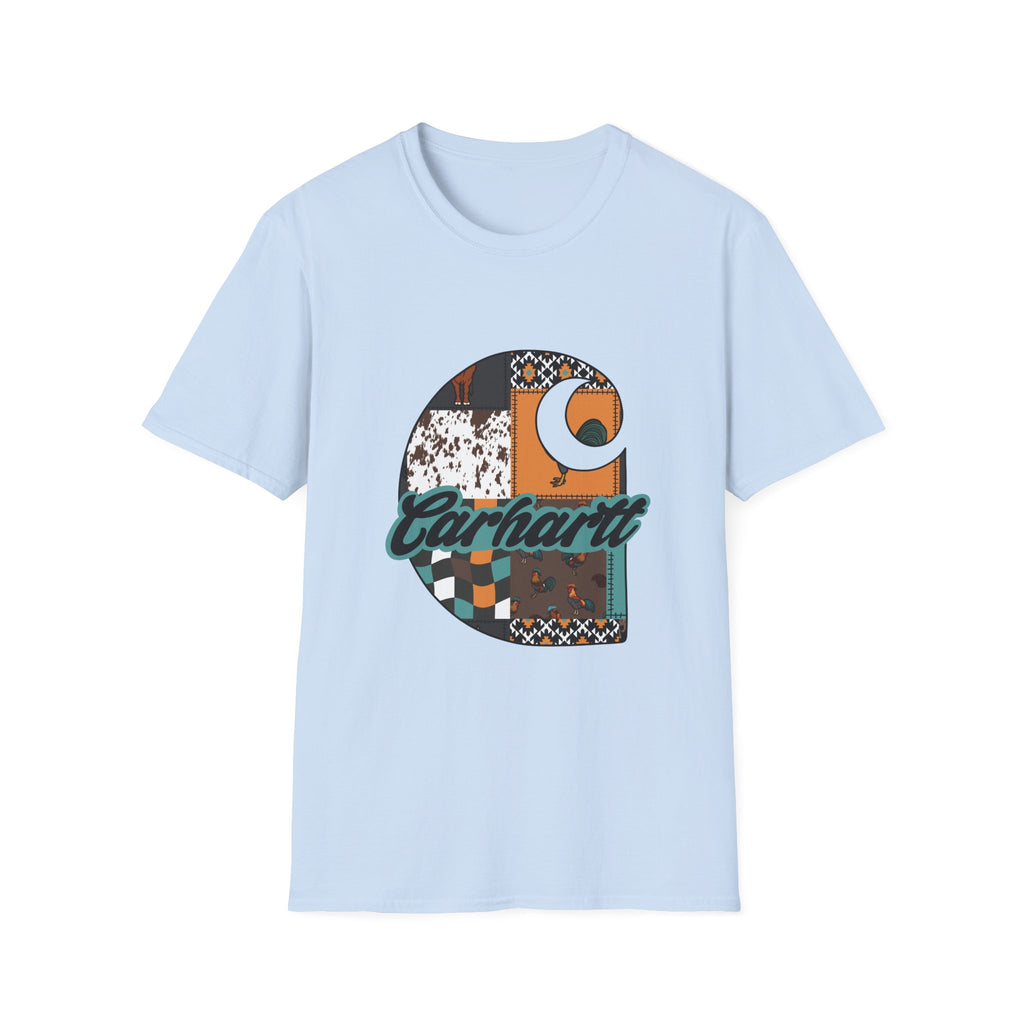 Carhartt Patchwork Logo T-Shirt — Retro Quilted Moon Graphic