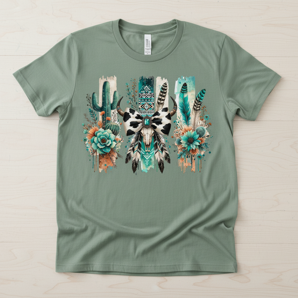 Boho Western Skull Tee